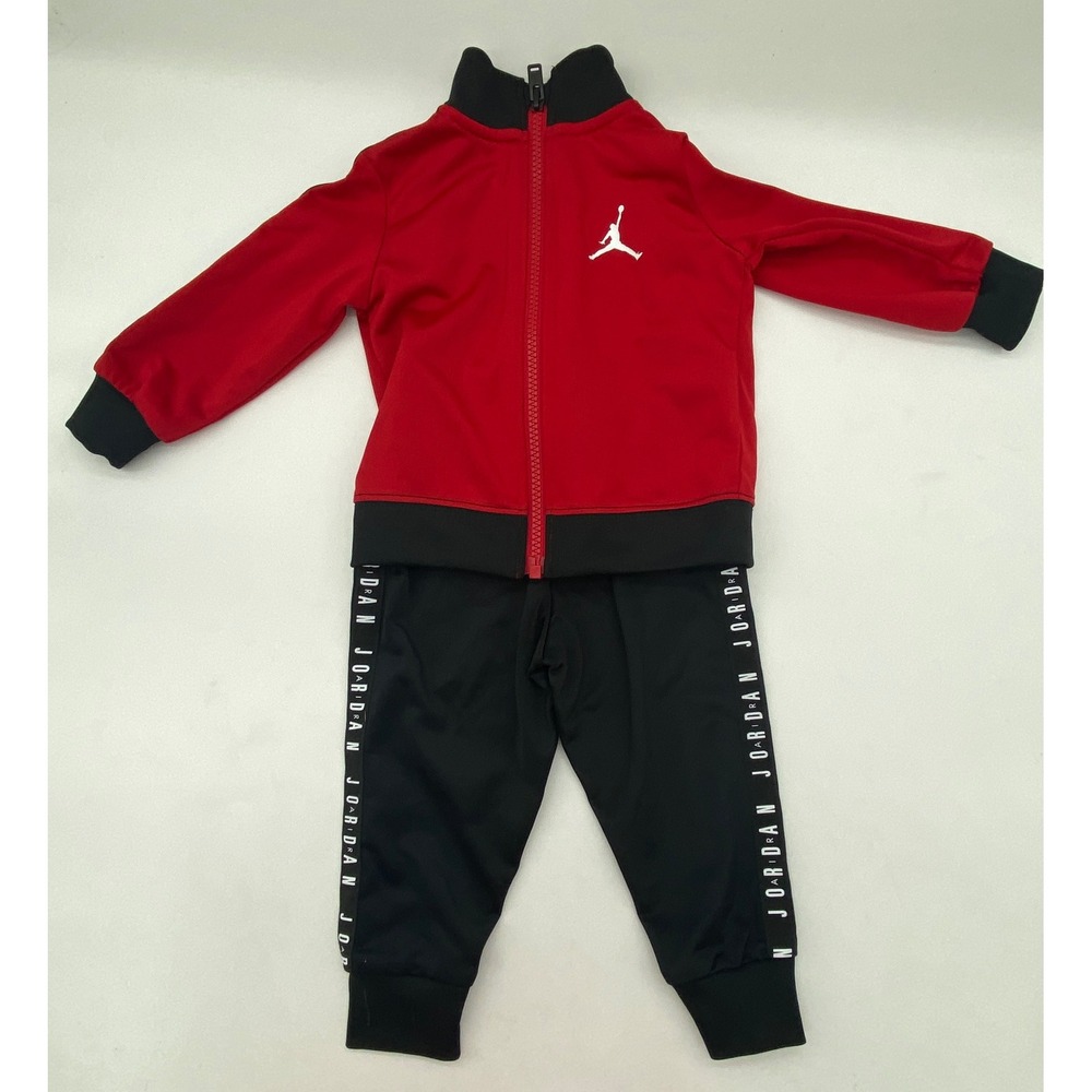 Jordan Infant Red Black Jumpman Tracksuit Set 12M A449-KR5